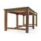 Mesa de comedor de madera patinada, años 40, Imagen 2