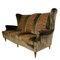 Vintage Brown Velvet Sofa and Armchairs Set, 1950s, Set of 3 2