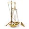 English Brass Scale Set, 1920s, Set of 7 3