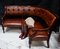 Banc d'Angle George III Antique en Cuir 7