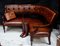 Antique George III Leather Corner Bench 13