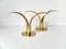 Mid-Century Scandinavian Brass Model Lily Candleholders by Ivar Ålenius Björk for Ystad-Metall, Set of 2 1