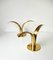 Mid-Century Scandinavian Brass Model Lily Candleholders by Ivar Ålenius Björk for Ystad-Metall, Set of 2 5