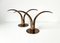 Mid-Century Scandinavian Brass Candleholders from Sweden-Lily, Set of 2, Image 2