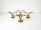 Portacandele Lily Mid-Century in ottone di Sweden-Lily, set di 4, Immagine 1