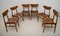 Danish Wooden Curved Dining Chairs, 1960s, Set of 6 5