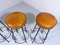 Wrought Iron Bar Stools, 1950s, Set of 4, Image 9