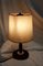 Lámpara de mesa vintage de palisandro y cuero, años 20, Imagen 5