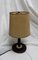 Lámpara de mesa vintage de palisandro y cuero, años 20, Imagen 3
