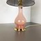 Mid-Century Rose and Opaline Murano Glass Desk Lamp from Cenedese Vetri, Image 14