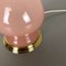 Mid-Century Rose and Opaline Murano Glass Desk Lamp from Cenedese Vetri 3