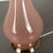 Mid-Century Rose and Opaline Murano Glass Desk Lamp from Cenedese Vetri, Image 4