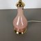 Mid-Century Rose and Opaline Murano Glass Desk Lamp from Cenedese Vetri 6