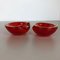 Mid-Century Murano Sommerso Glass Shell Bowls from Cenedese Vetri, Set of 2 1