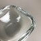 Mid-Century Italian Heavy Clear Murano Glass Shell Bowl from Cenedese Vetri 6