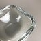 Mid-Century Italian Heavy Clear Murano Glass Shell Bowl from Cenedese Vetri, Image 6