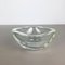 Mid-Century Italian Heavy Clear Murano Glass Shell Bowl from Cenedese Vetri, Image 11