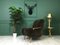 Vintage Art Deco Brown Sheepskin Armchair 2