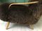 Vintage Art Deco Brown Sheepskin Armchair 7