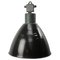 Lámpara colgante industrial Mid-Century esmaltada en negro, Imagen 1
