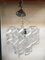 White and Transparent Murano Glass & Chrome Metal Sputnik Chandelier from Italian Light Design, Image 1