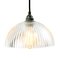 Industrielle Mid-Century Deckenlampe aus Glas 2