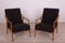 Fauteuils Tchécoslovaques Noirs, 1960s, Set de 2 2