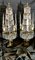 Antique French Bronze and Lead Crystal Girandoles Table Lamps, Set of 2 2