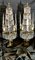 Antique French Bronze and Lead Crystal Girandoles Table Lamps, Set of 2, Image 2