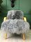 Vintage Art Deco Gray Sheepskin Armchair, Image 3