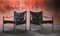 Mid-Century Safari Leather Lounge Chairs by Johanson Design, Set of 2, Image 4