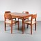 Table et Chaises de Salle à Manger par Henning Kjærnulf pour Vejle Stole, 1960s, Set de 5 1