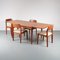 Table et Chaises de Salle à Manger par Henning Kjærnulf pour Vejle Stole, 1960s, Set de 5 2