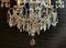 Italienische Deckenlampe aus Kristallglas und Messing im Maria Therese Stil 5