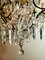 Antique Maria Therese Style Italian Crystal and Brass Ceiling Lamp 7