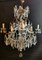Lampada da soffitto antica Maria in cristallo e ottone, Italia, Immagine 1