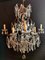 Italienische Deckenlampe aus Kristallglas und Messing im Maria Therese Stil 2