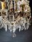 Italienische Deckenlampe aus Kristallglas und Messing im Maria Therese Stil 8