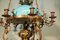 Antique Bronze & Opal Glass Chandelier 5