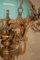 Antiker Kronleuchter aus Bronze & Opalglas 8