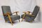 Vintage Art Deco Wooden Lounge Chairs, 1930s, Set of 2 11