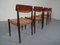 Danish Teak and Leather Dining Chairs, 1960s, Set of 4 6