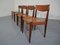 Danish Teak and Leather Dining Chairs, 1960s, Set of 4 17