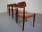 Danish Teak and Leather Dining Chairs, 1960s, Set of 4 7