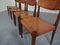 Danish Teak and Leather Dining Chairs, 1960s, Set of 4 10
