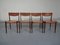 Danish Teak and Leather Dining Chairs, 1960s, Set of 4, Image 1