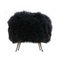 Mid-Century Italian Goat Fur Footstool 1