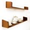 Mid-Century Wooden Shelves, 1950s, Set of 2 4