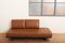 Gray Lacquered Beech and Brown Leather Daybed, 1960s 4