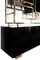 Credenza vintage in ottone e legno laccato nero di Kim Moltzer, anni '70, Immagine 7